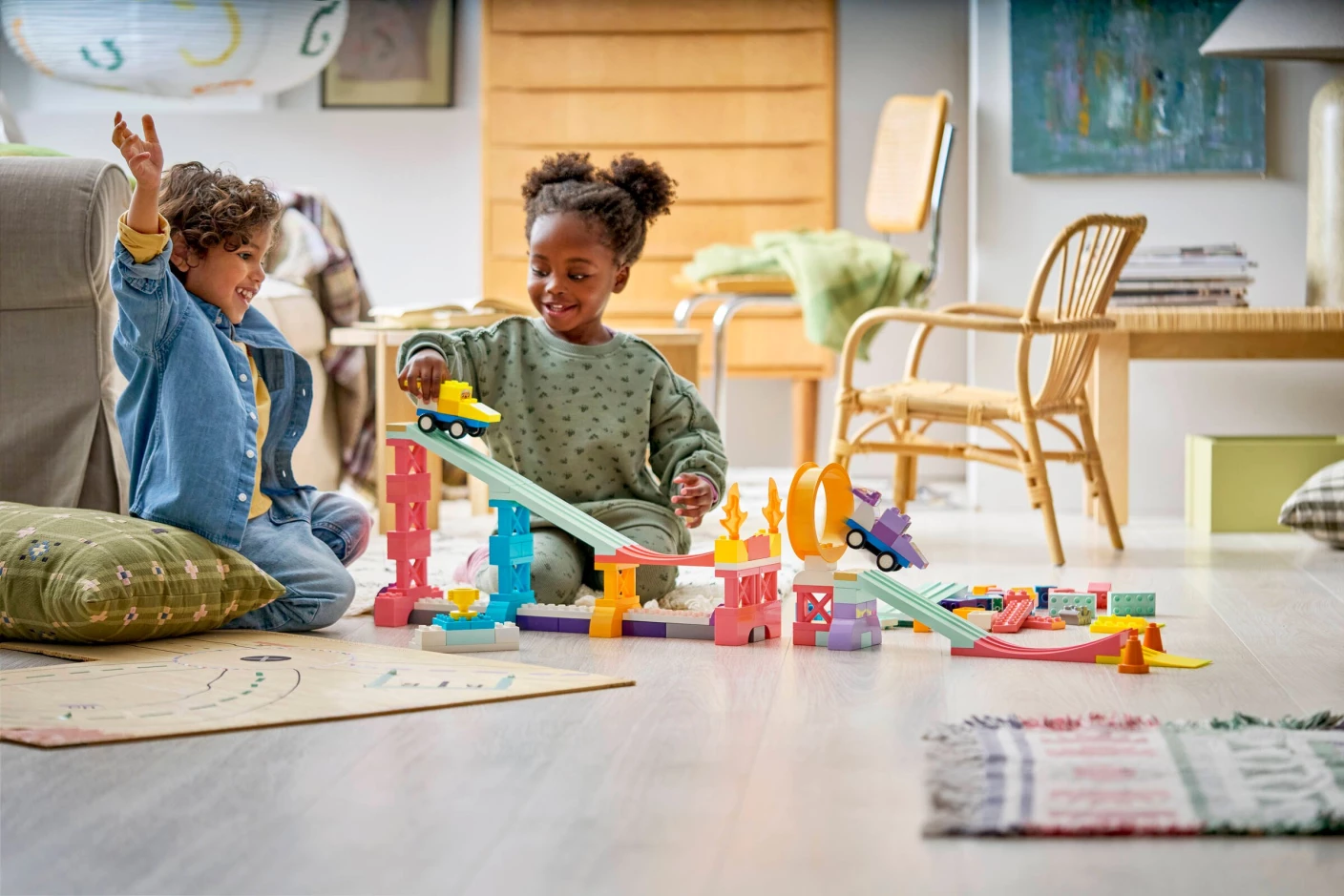 3-in-1 creatieve hellingen met voertuigen