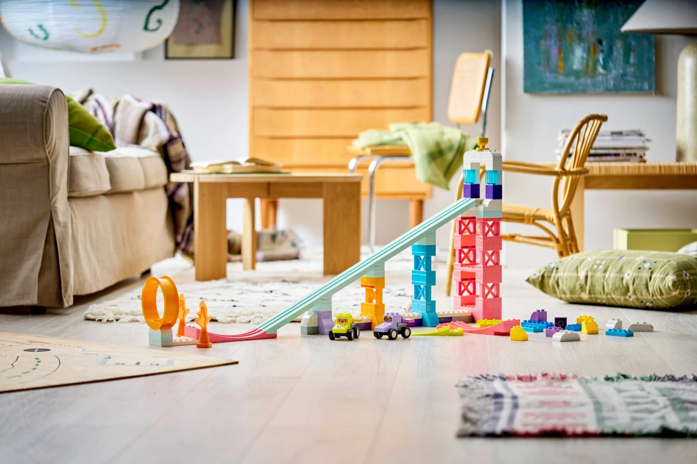 3-in-1 creatieve hellingen met voertuigen