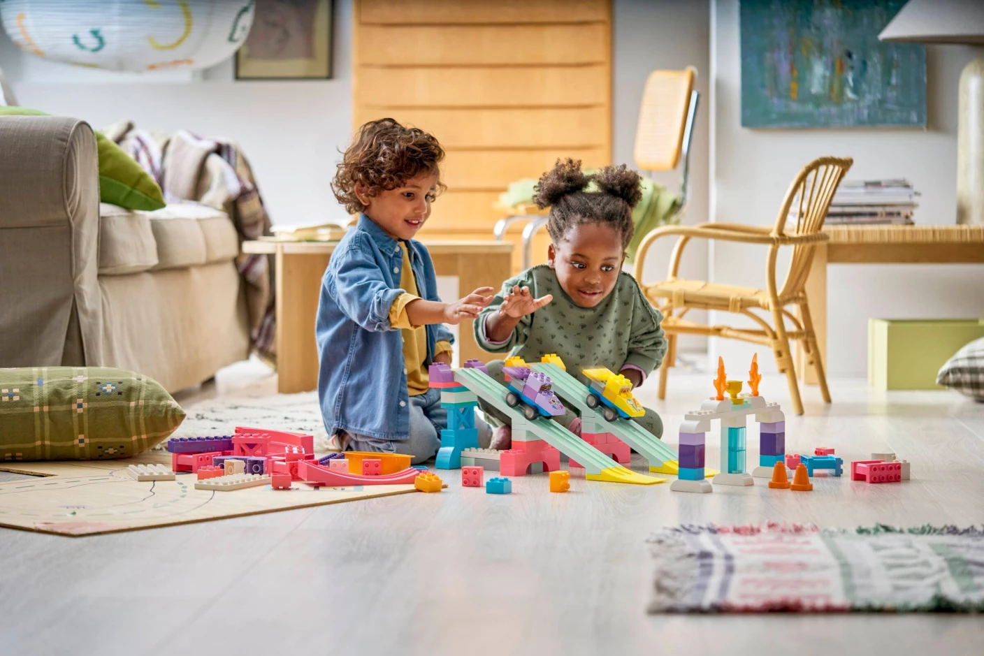 3-in-1 creatieve hellingen met voertuigen