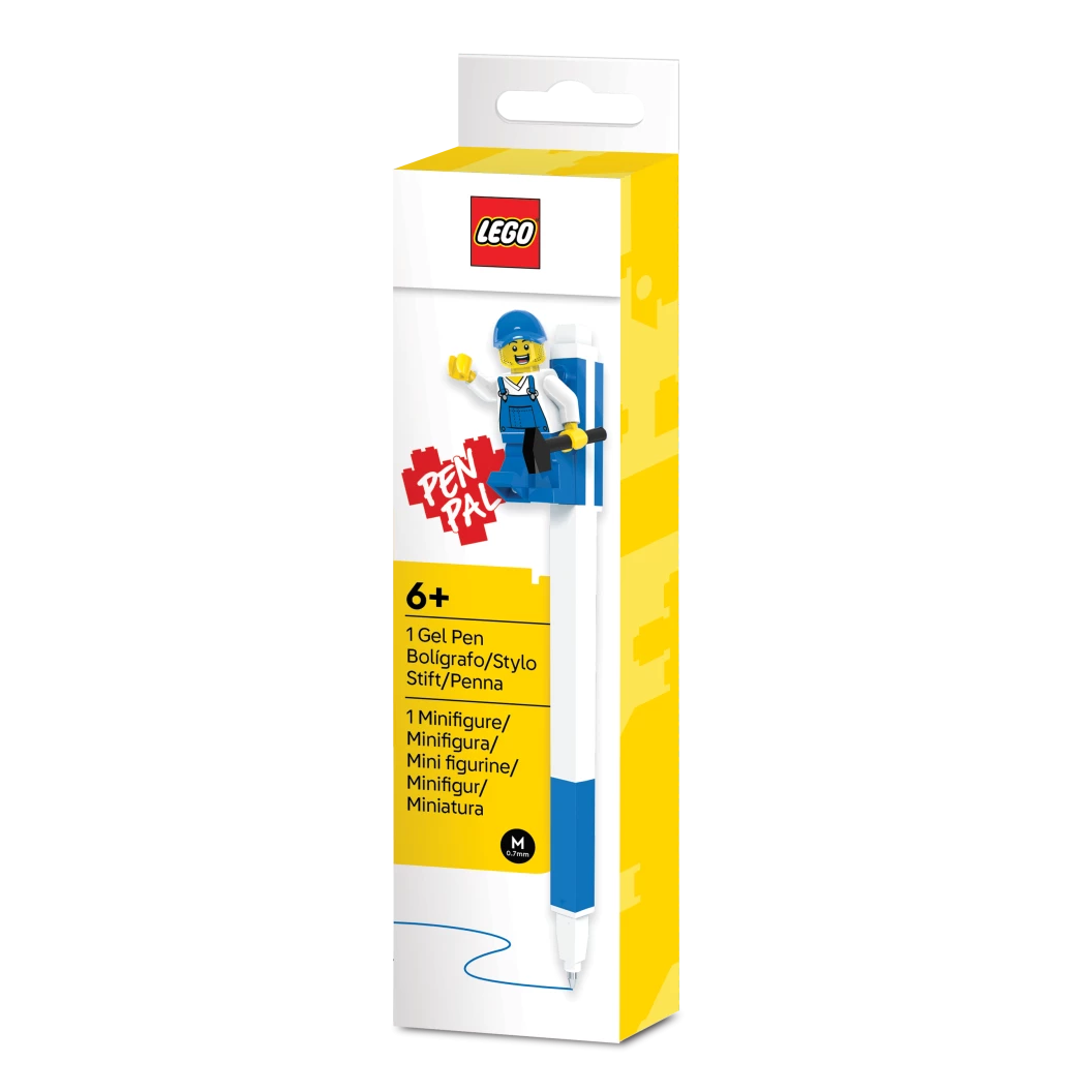 Penvriend gelpen met minifiguur - blauw