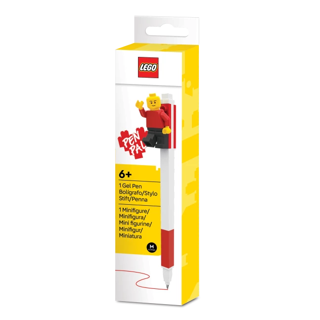 Penvriend gelpen met minifiguur - rood