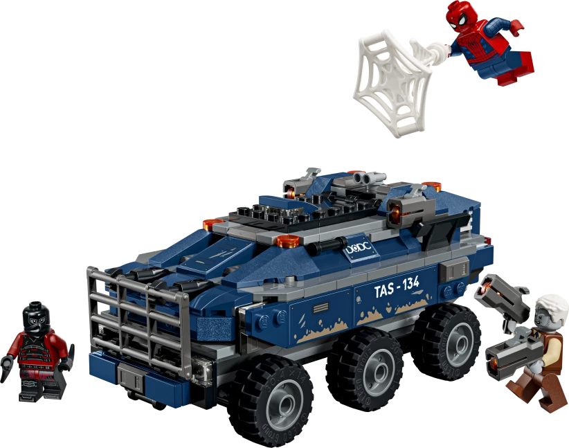 Spider-Man achtervolging van gevangenistransport