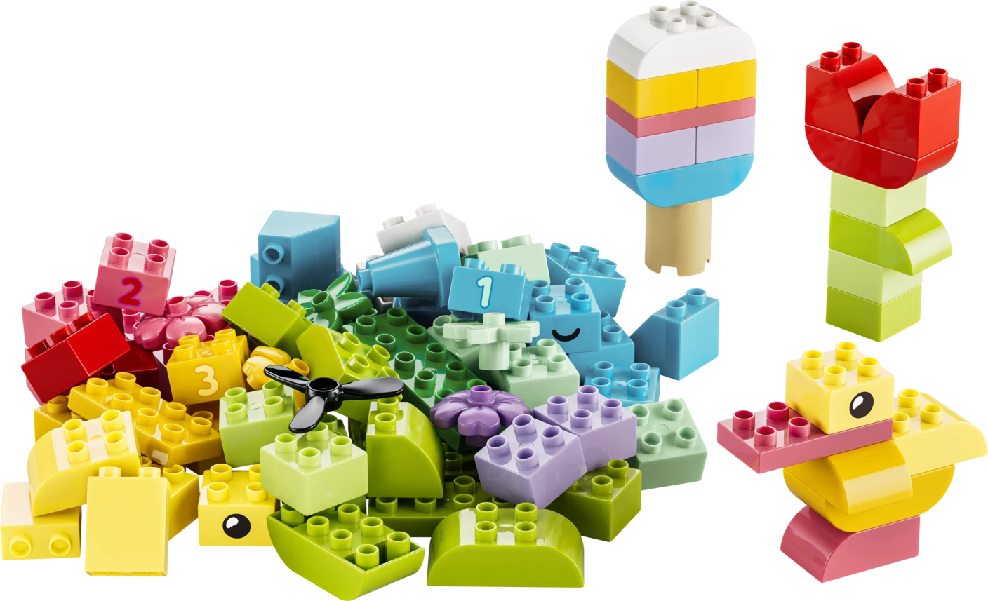 Kleurrijke creatieve doos