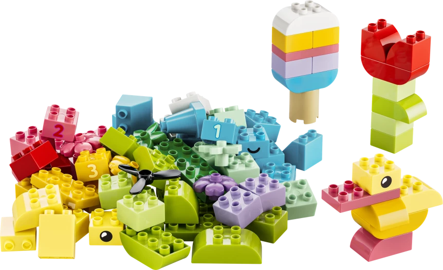 Kleurrijke creatieve doos