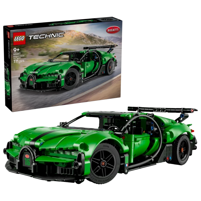 Groene Bugatti Chiron Pur Sport hypercar