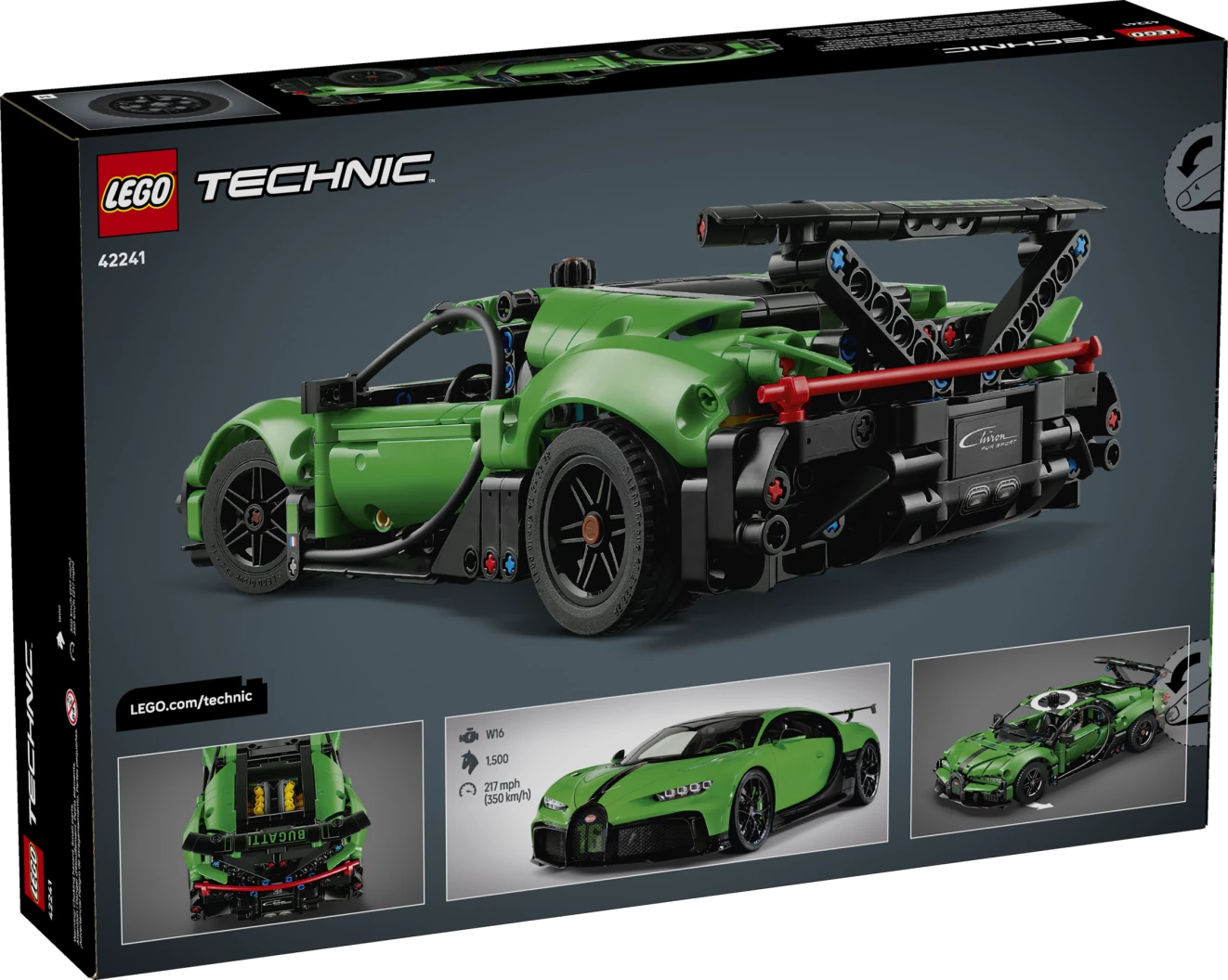Groene Bugatti Chiron Pur Sport hypercar