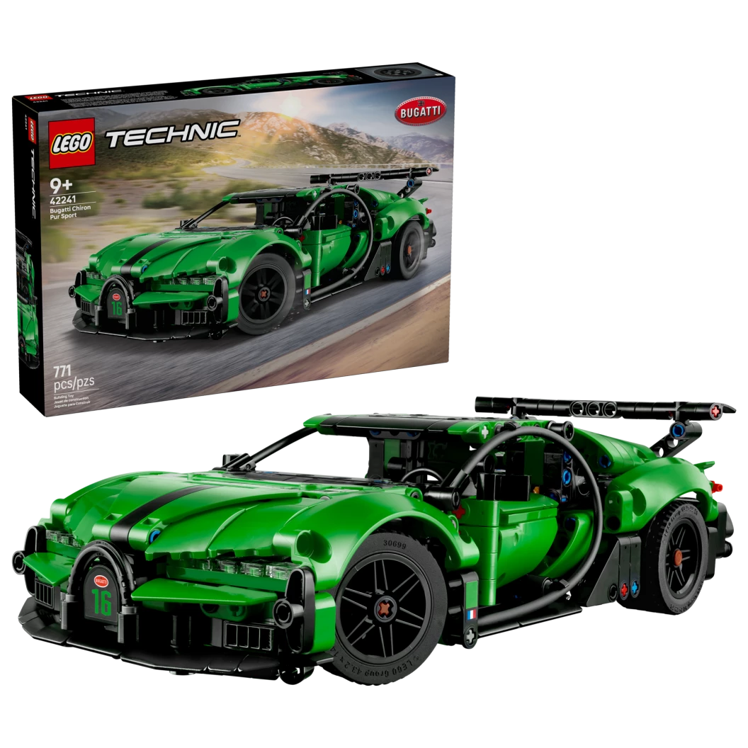 Groene Bugatti Chiron Pur Sport hypercar