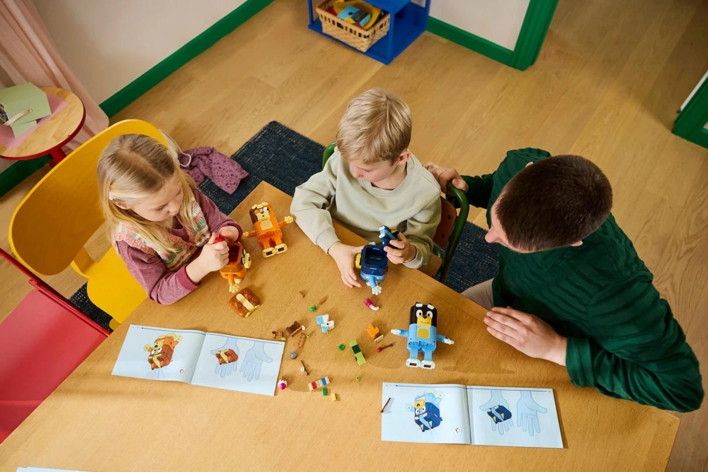 Bouwbare figuren van Bluey en haar familie