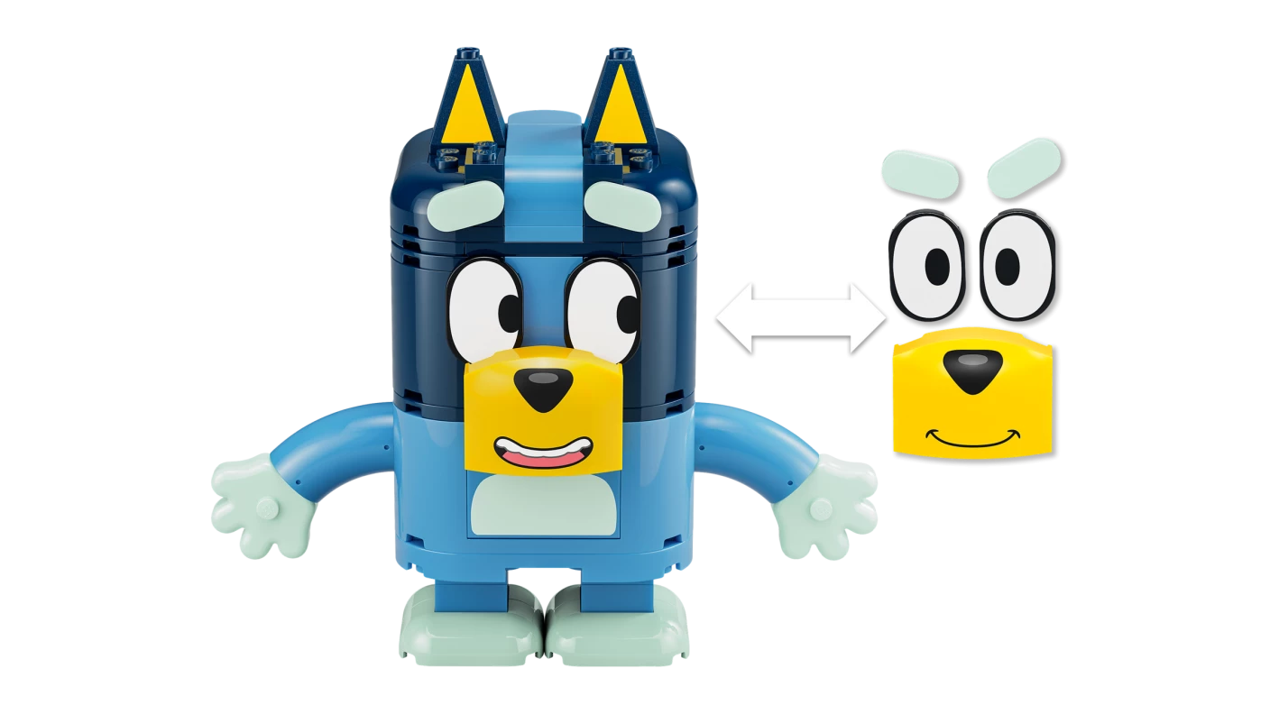 Bouwbare figuren van Bluey en haar familie