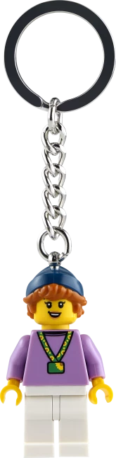 Meisje met zonnebloemkoord sleutelhanger