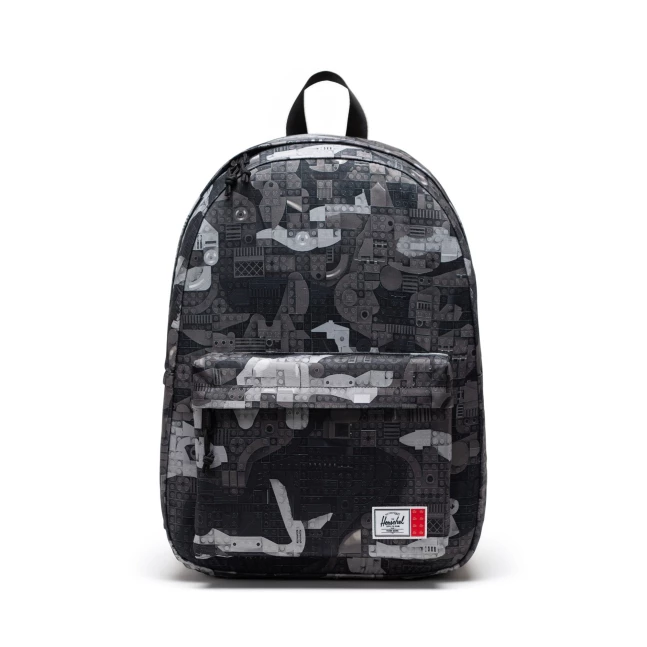LEGO Herschel Classic XL rugzak - abstracte stenen - zwart