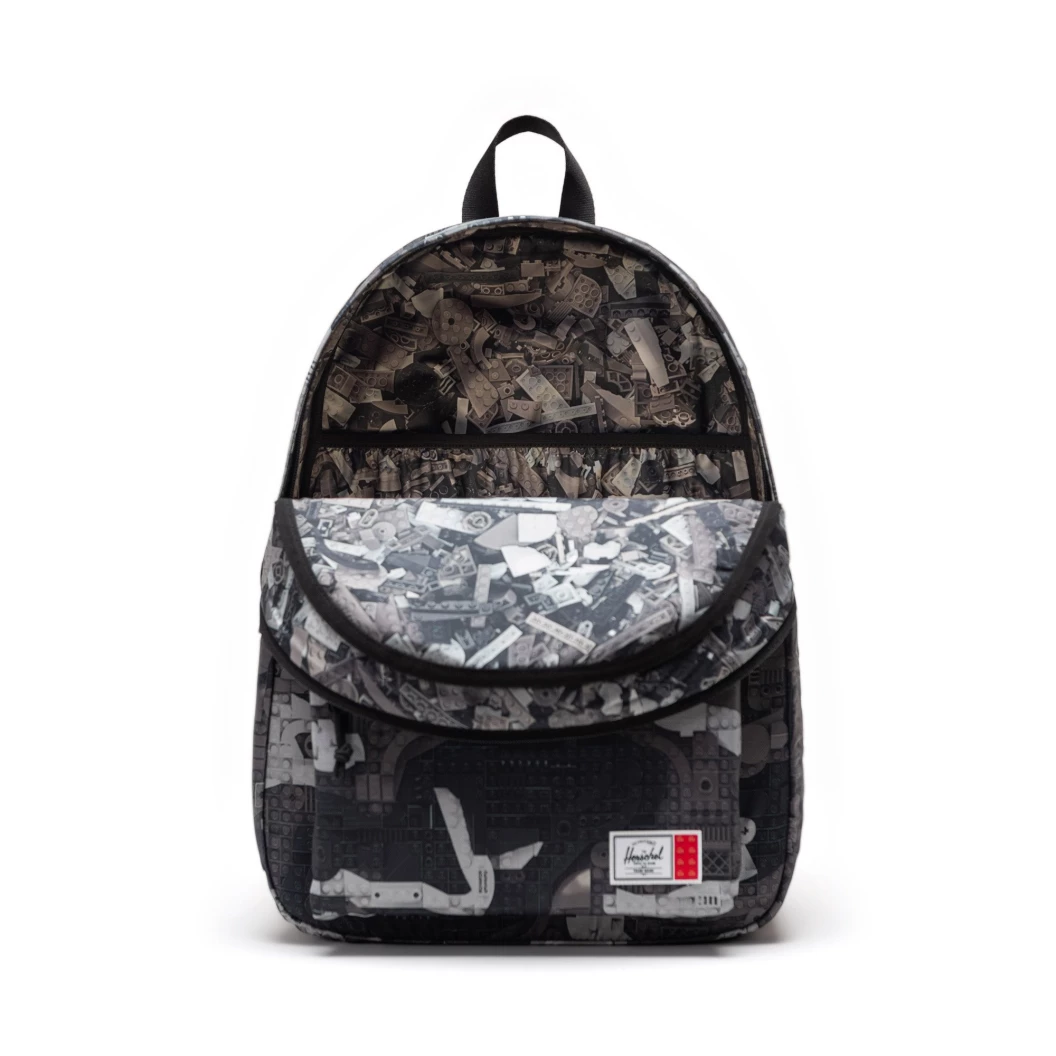 LEGO Herschel Classic XL rugzak - abstracte stenen - zwart