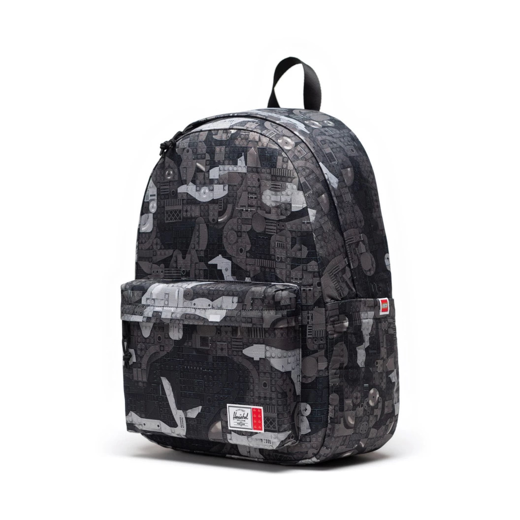 LEGO Herschel Classic XL rugzak - abstracte stenen - zwart