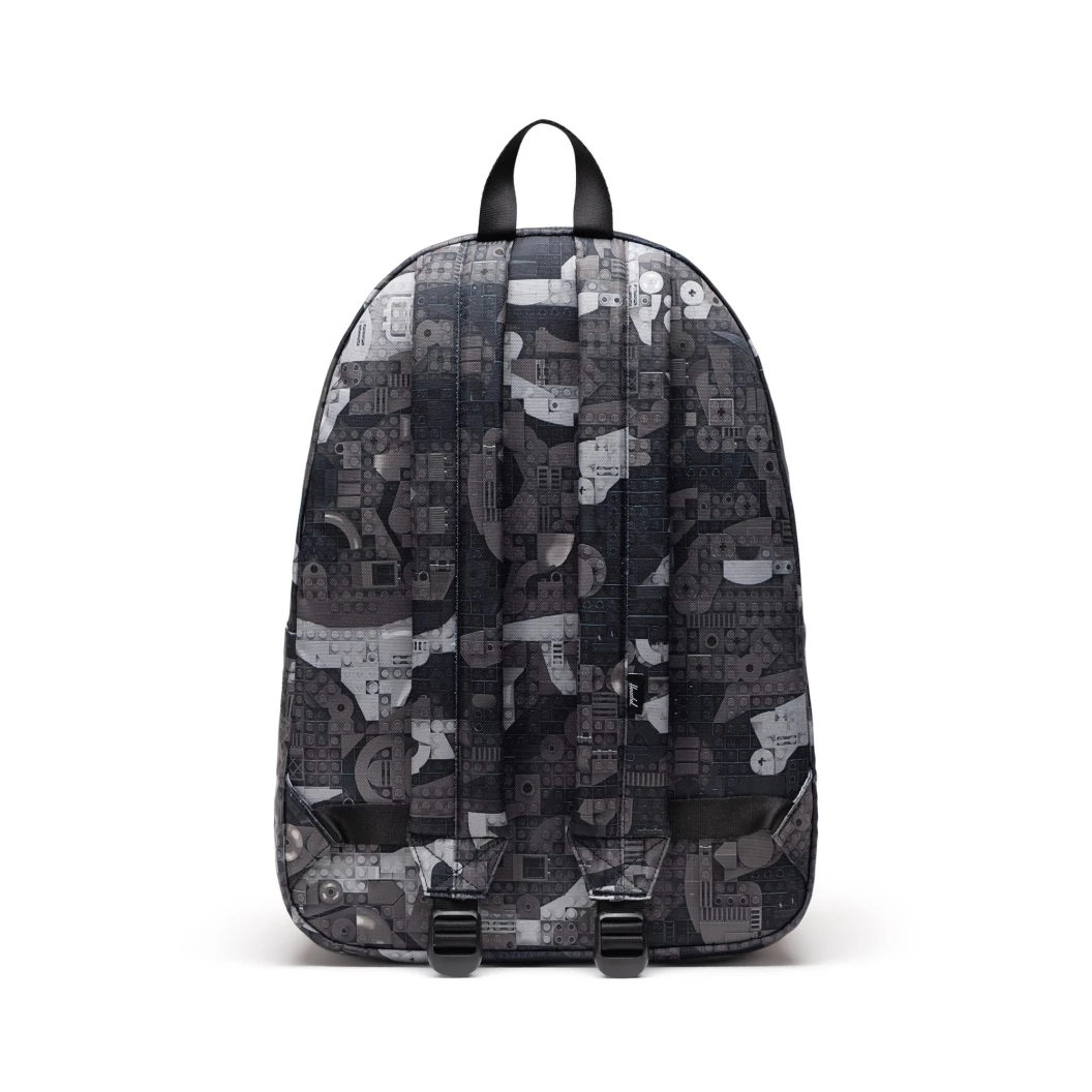 LEGO Herschel Classic XL rugzak - abstracte stenen - zwart