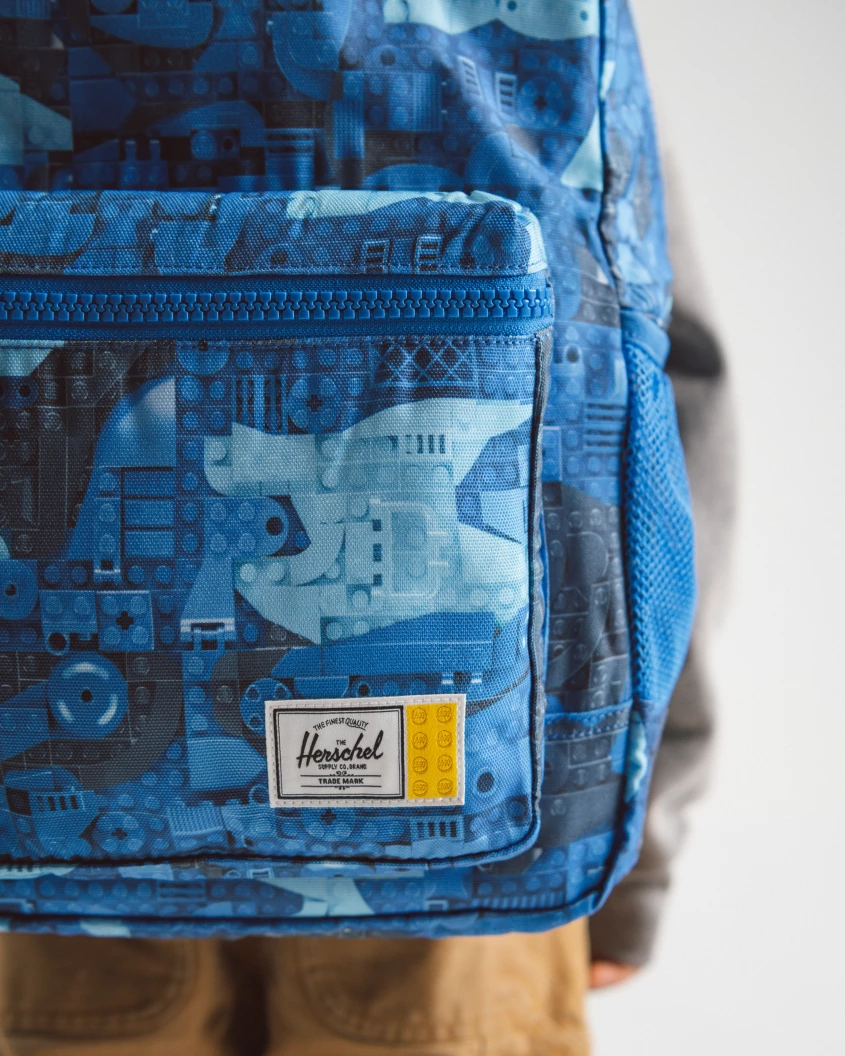 LEGO Herschel Heritage jongerenrugzak - abstracte stenen - blauw