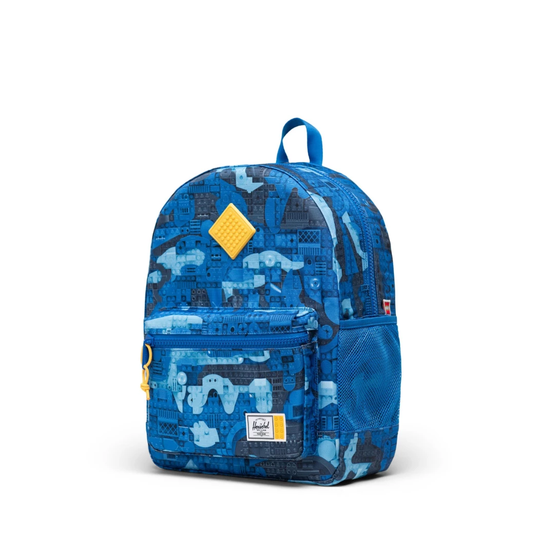 LEGO Herschel Heritage kinderrugzak - abstracte stenen - blauw