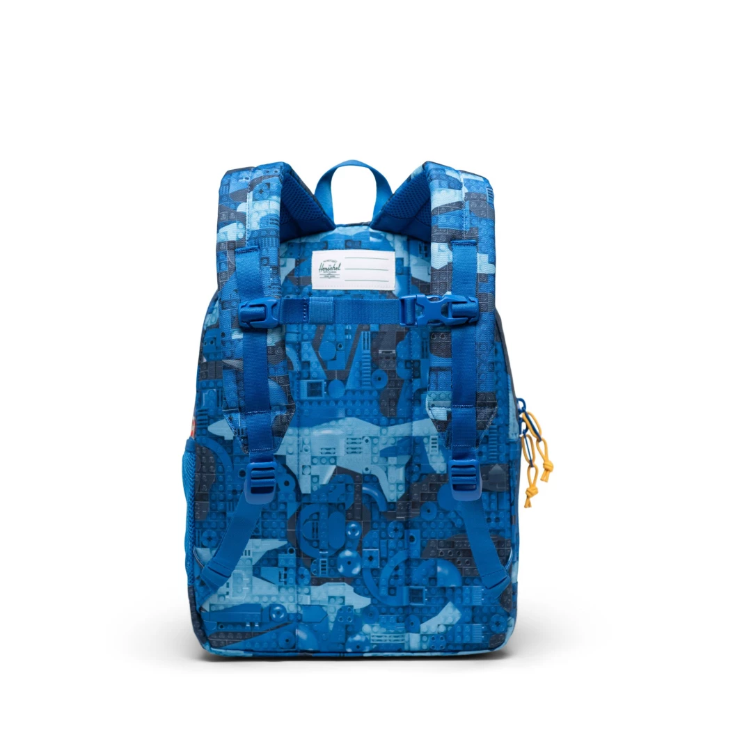LEGO Herschel Heritage kinderrugzak - abstracte stenen - blauw