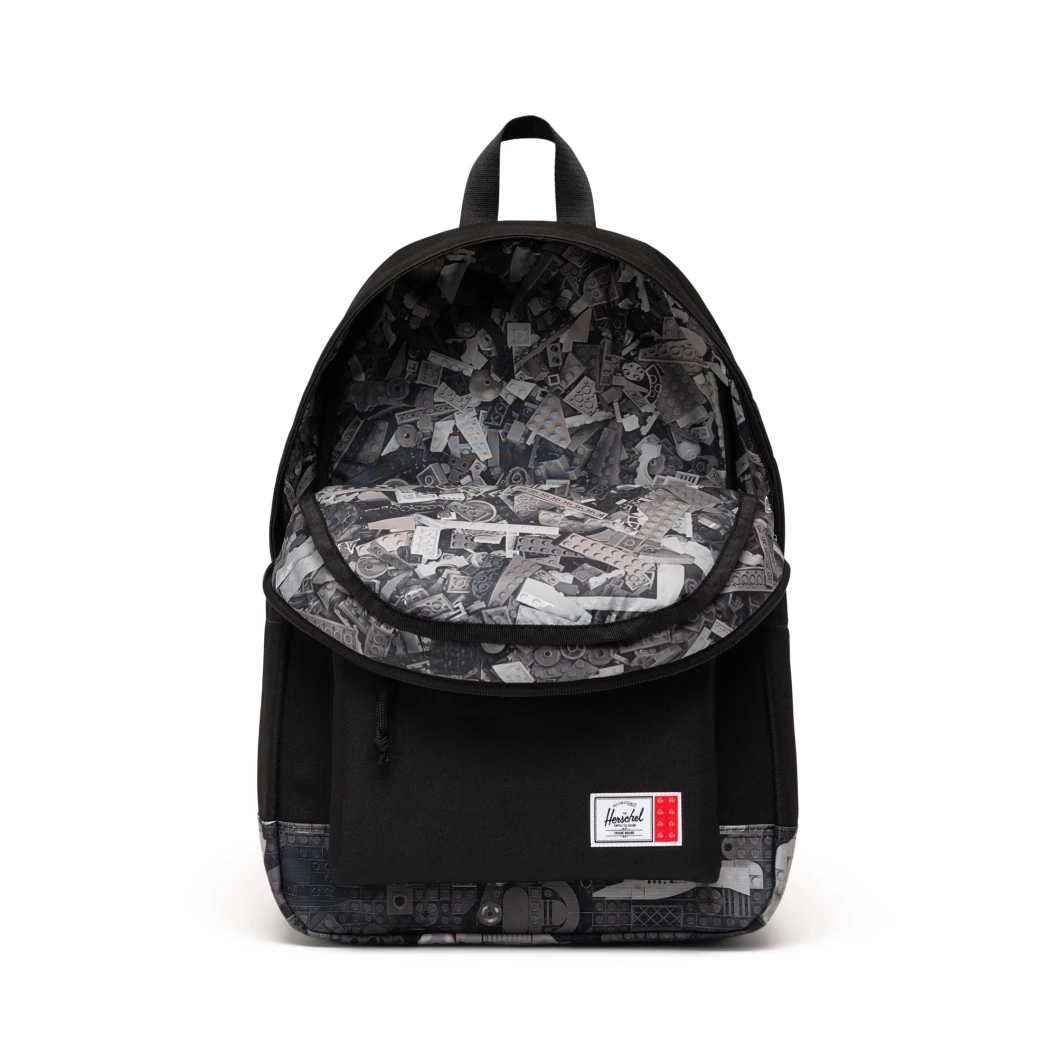 Herschel Heritage rugzak - zwart met abstracte stenen