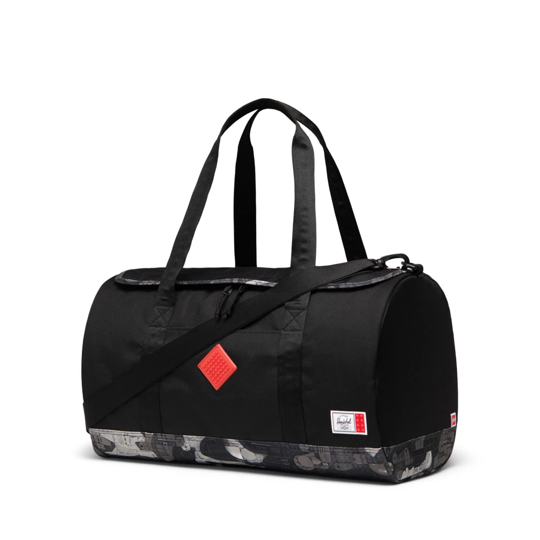 Herschel Heritage weekendtas - zwart met abstracte stenen