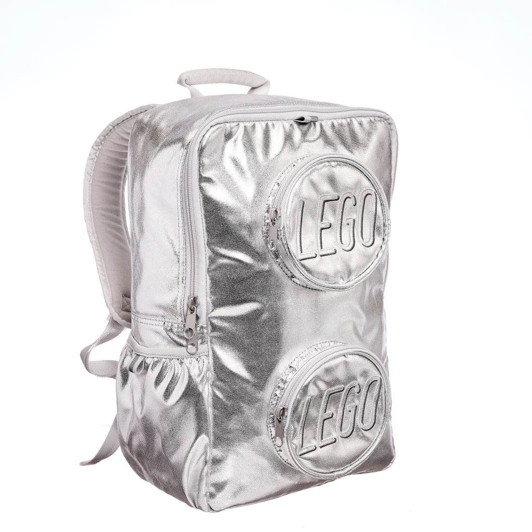 Rugzak in de vorm van een steen - metallic zilver