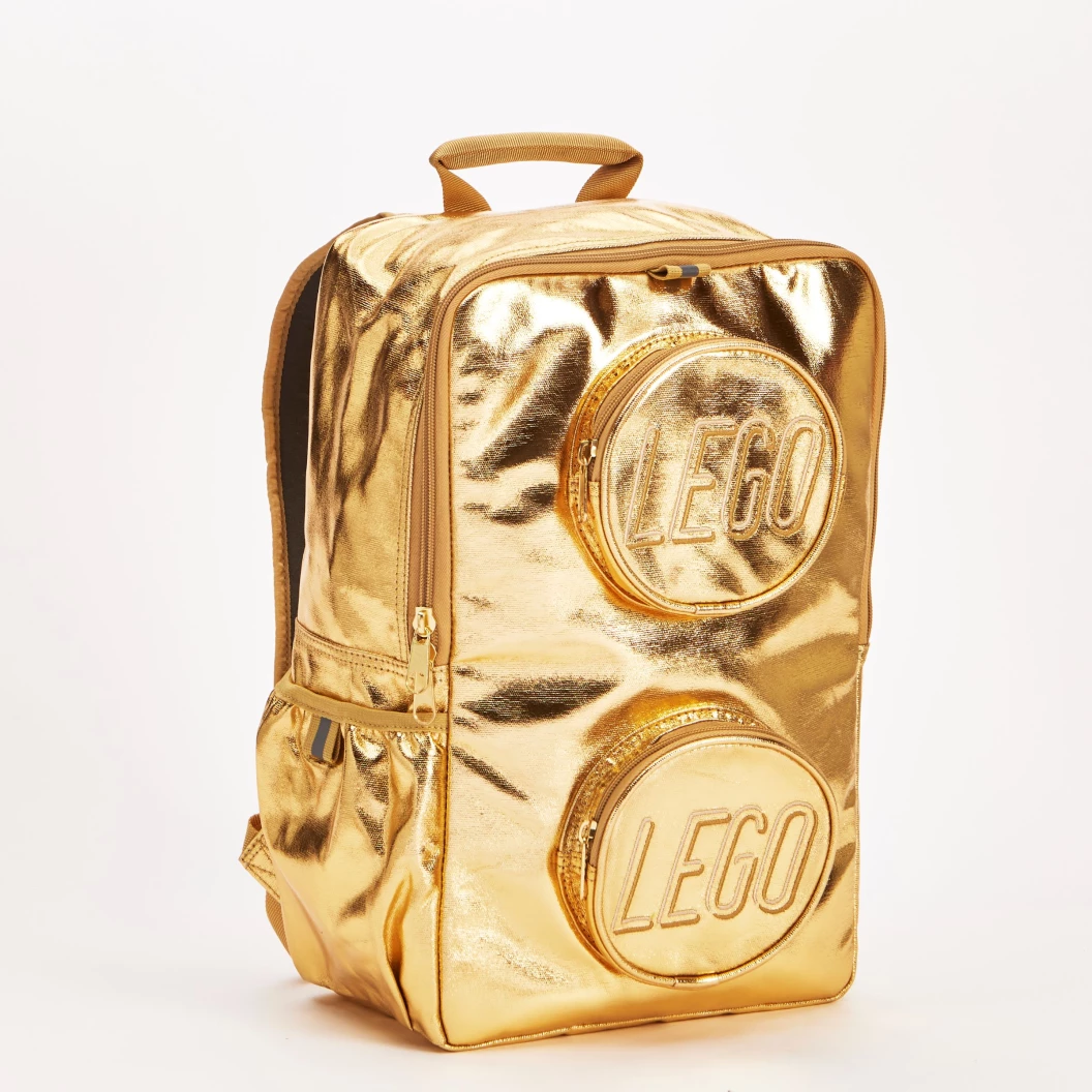 Rugzak in de vorm van een steen - metallic goud