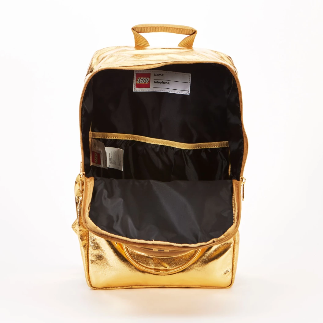 Rugzak in de vorm van een steen - metallic goud