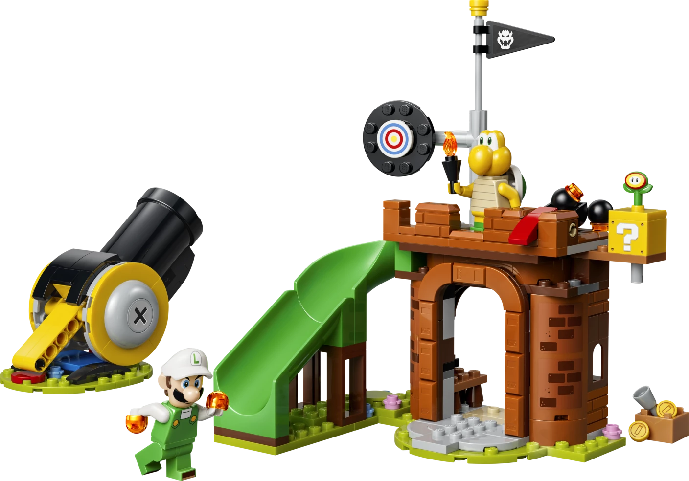 Vuur-Luigi tegen Koopa Troopa