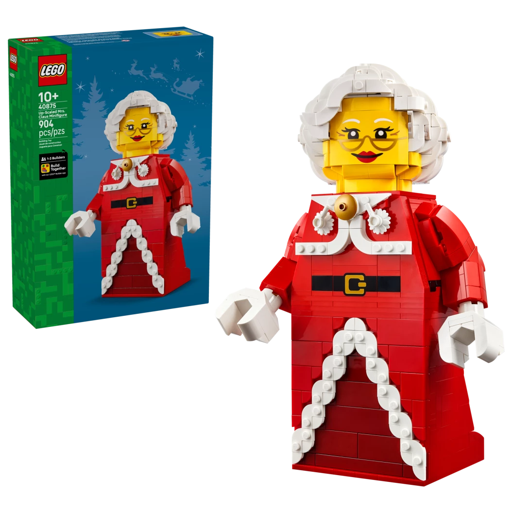 Grote minifiguur van de Kerstvrouw