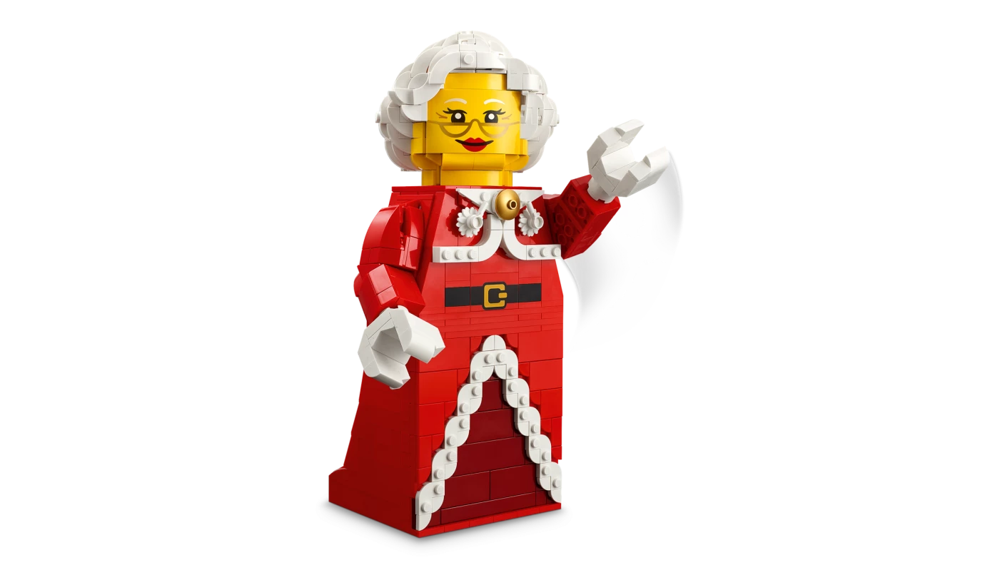 Grote minifiguur van de Kerstvrouw
