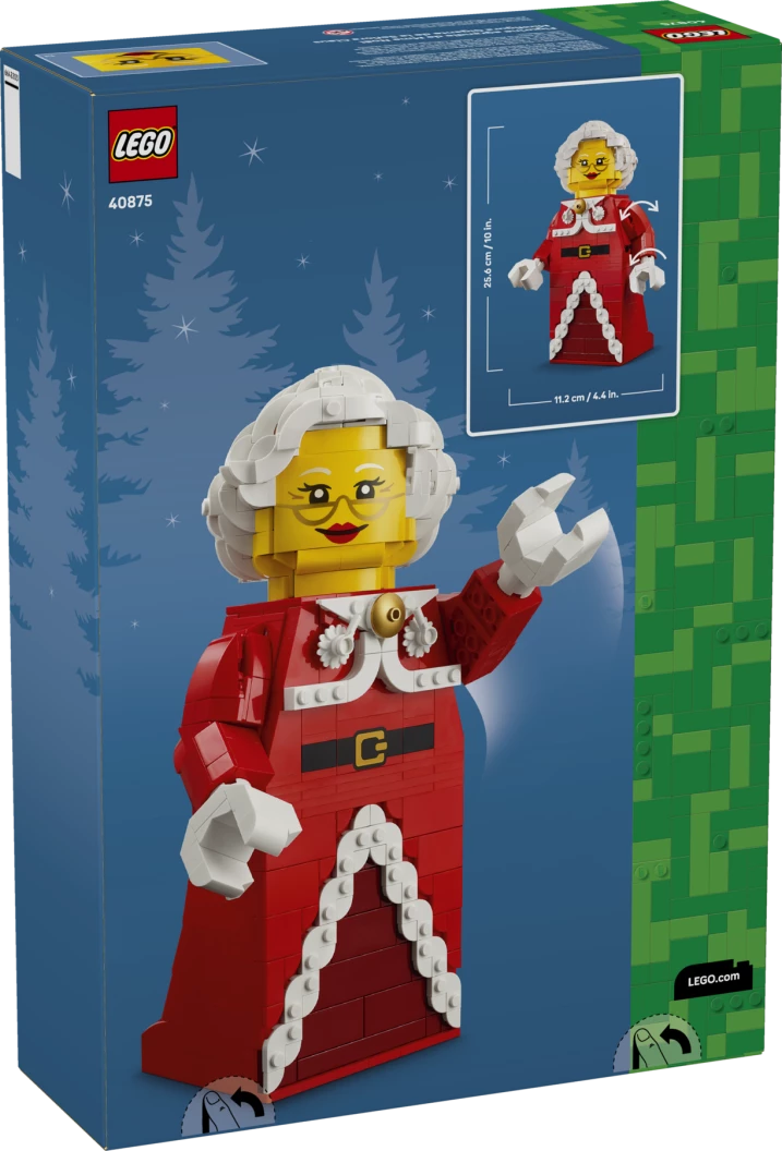 Grote minifiguur van de Kerstvrouw