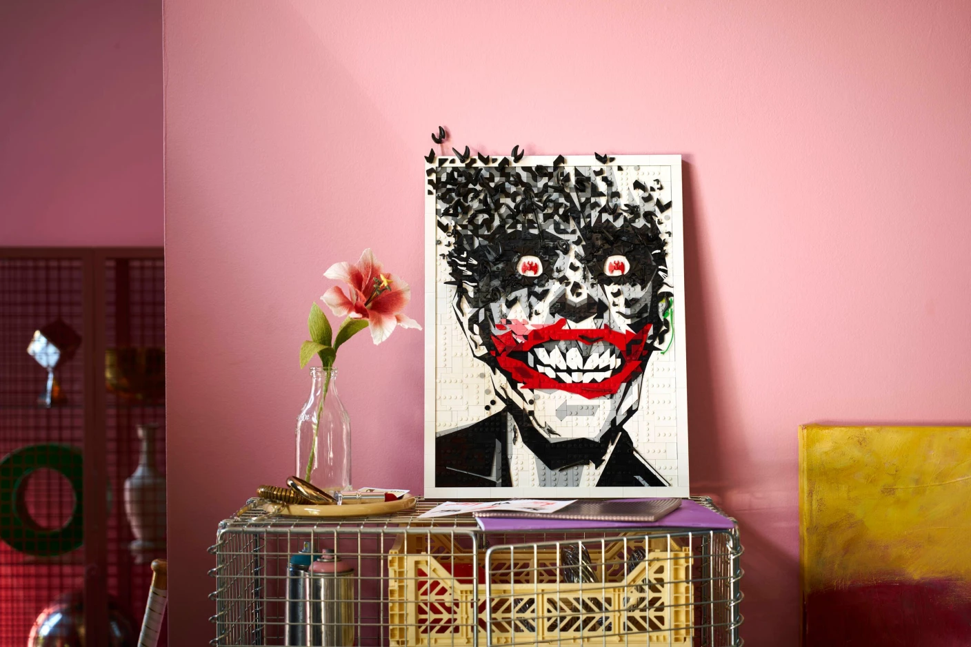 The Joker muurdecoratie in stripboekstijl