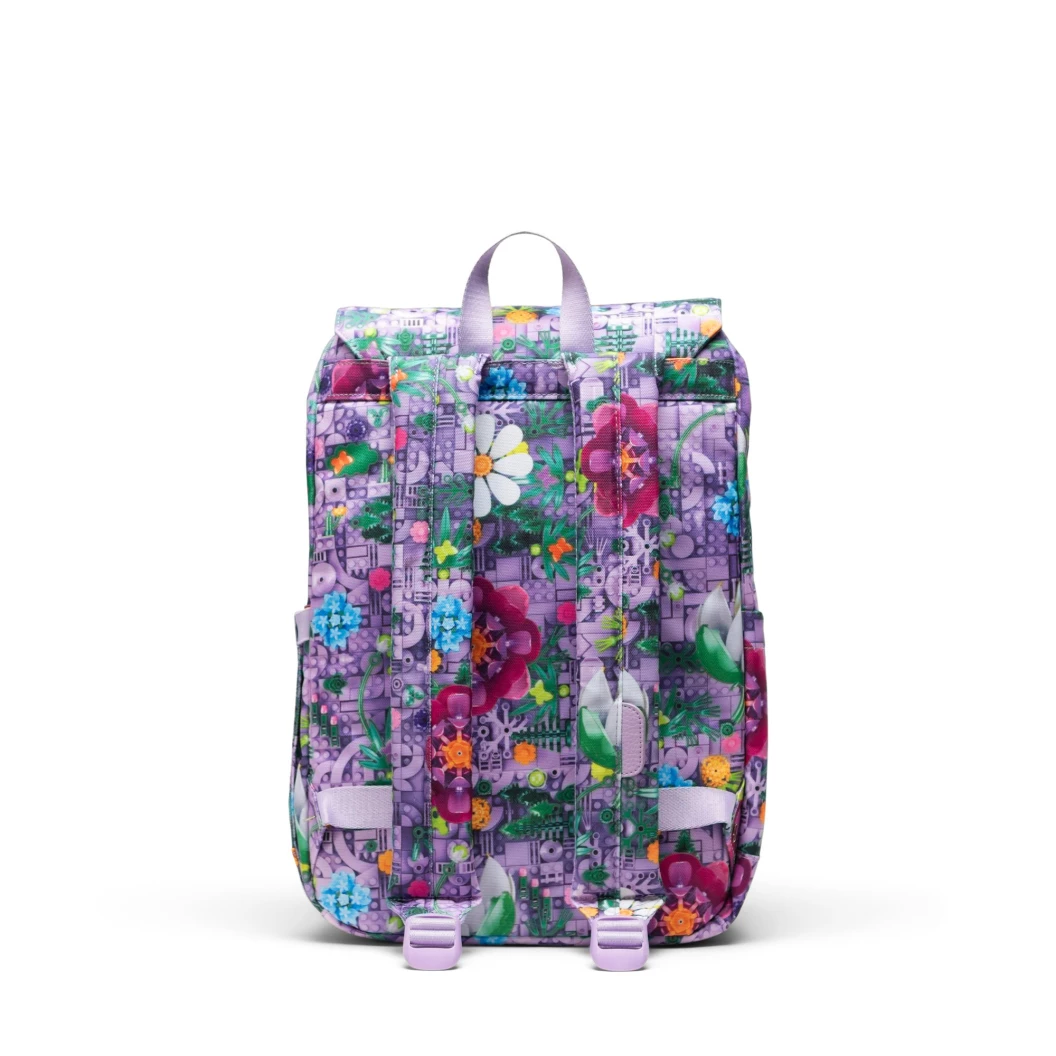 Herschel Retreat kleine rugzak - vrolijke bloemen - lavendel