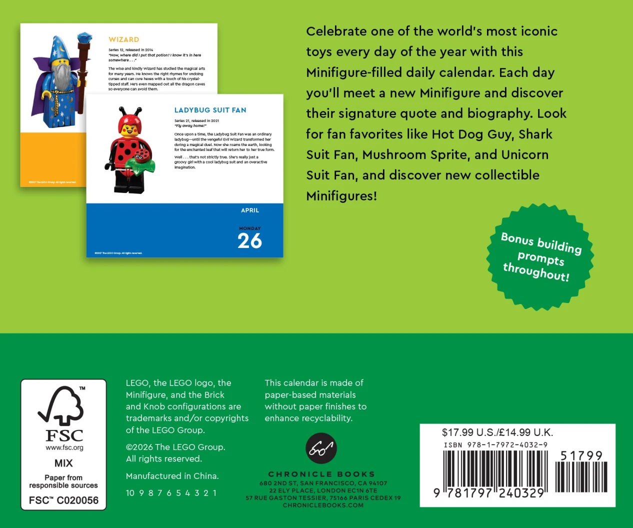 Dagkalender 2027: elke dag een minifiguur