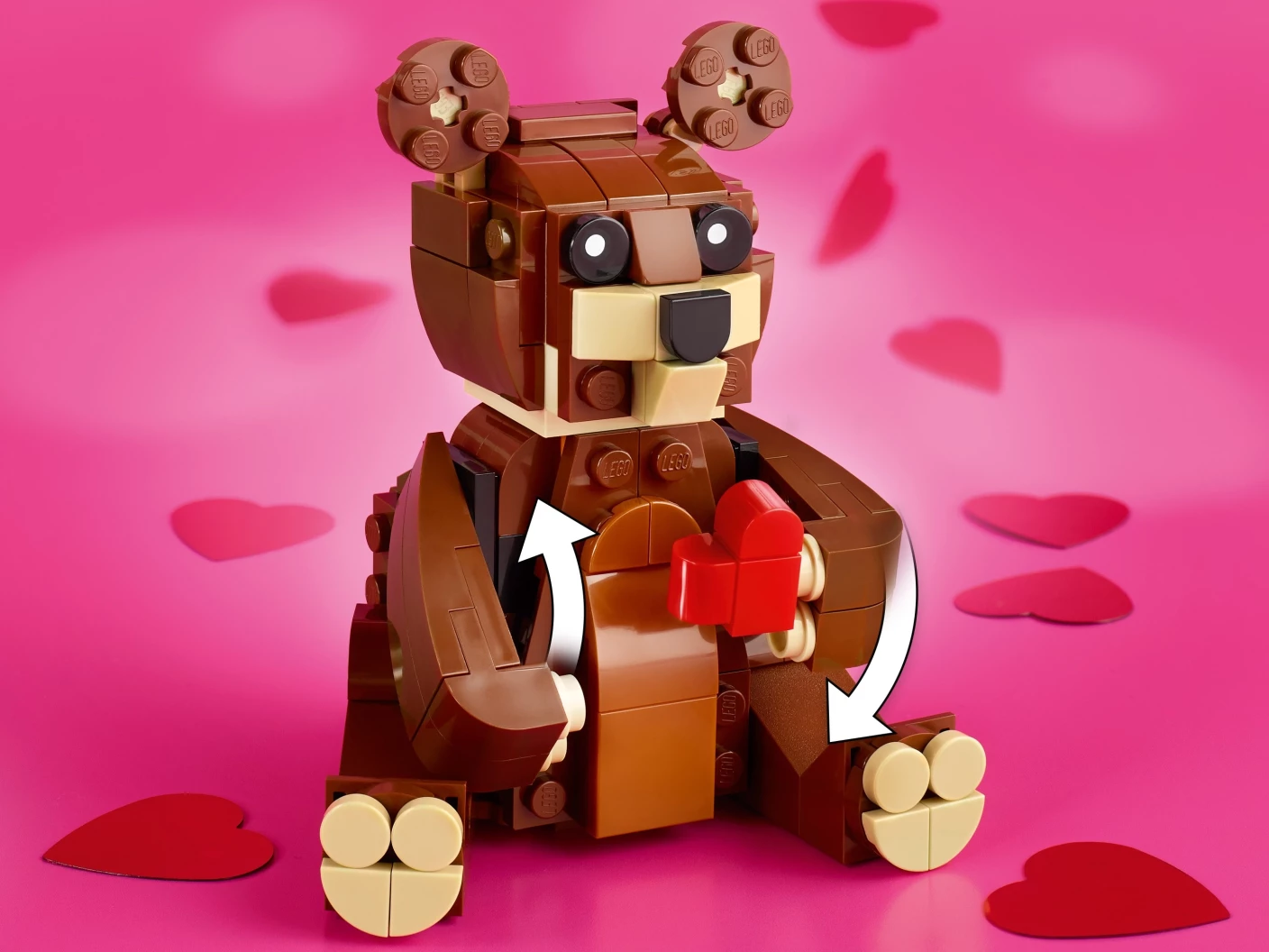 Bruine valentijnsbeer