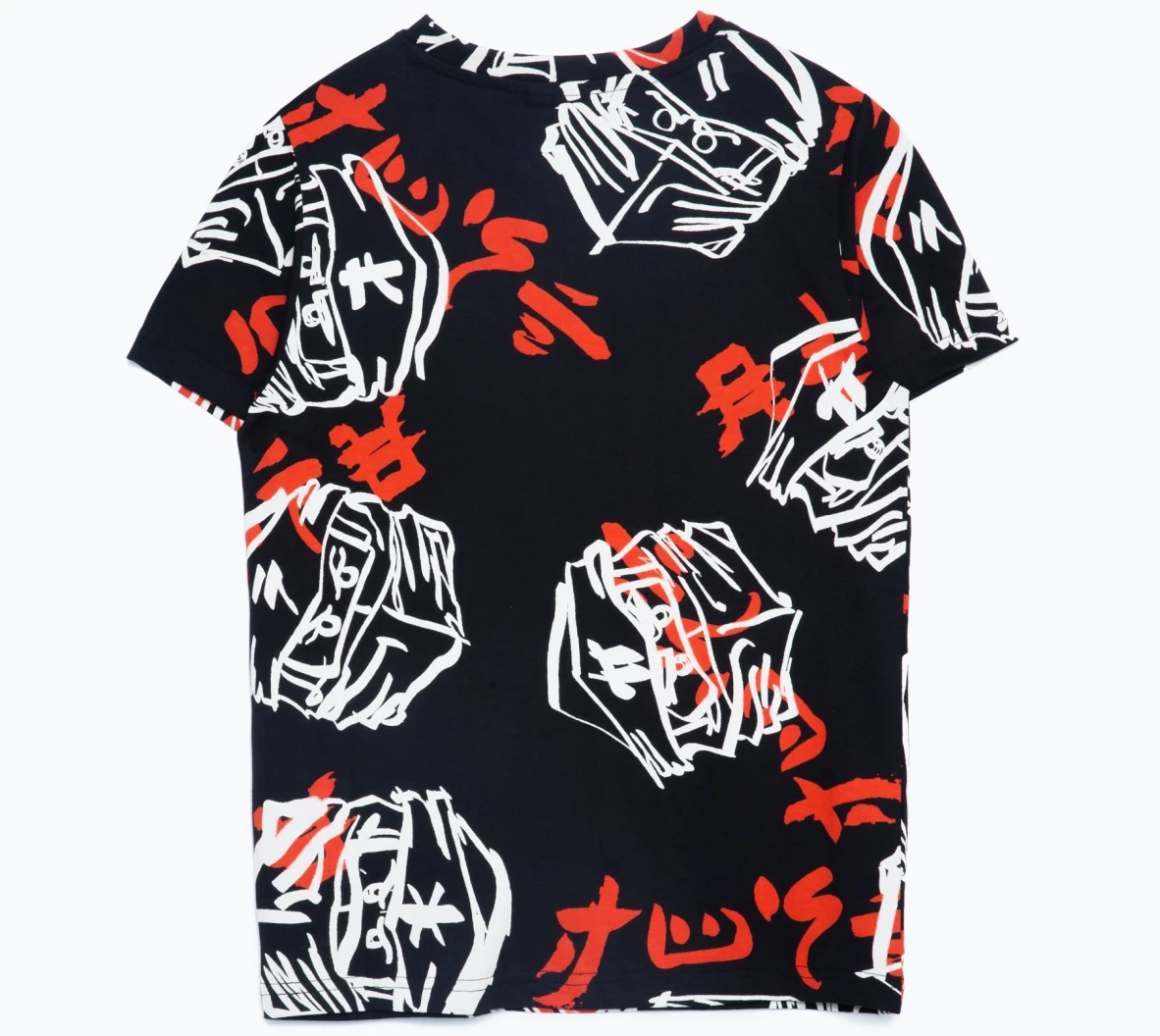 HYPE X LEGO® NINJAGO® zwart Just Hype T-shirt met gezichten voor kinderen