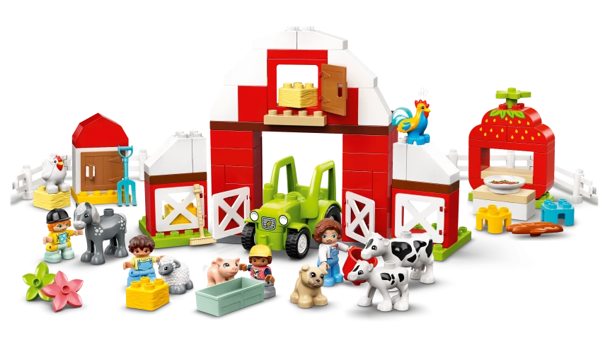 Schuur, tractor & boerderijdieren verzorgen