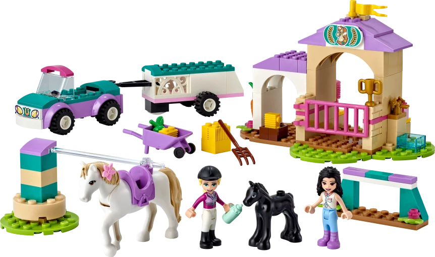 Paardentraining en aanhanger