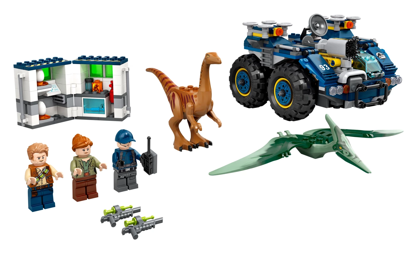 Ontsnapping van Gallimimus en Pteranodon