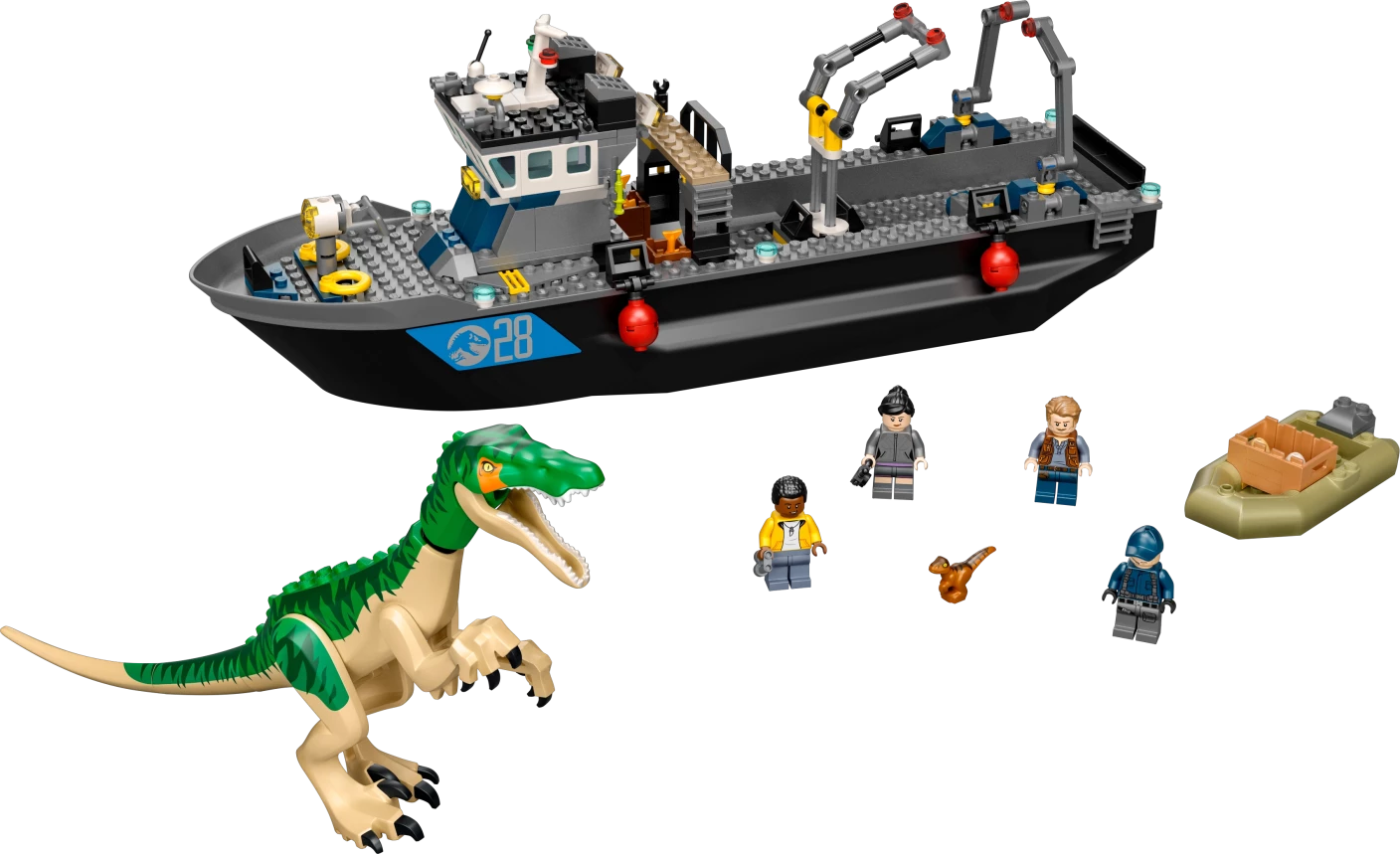 Bootontsnapping van dinosaurus Baryonyx