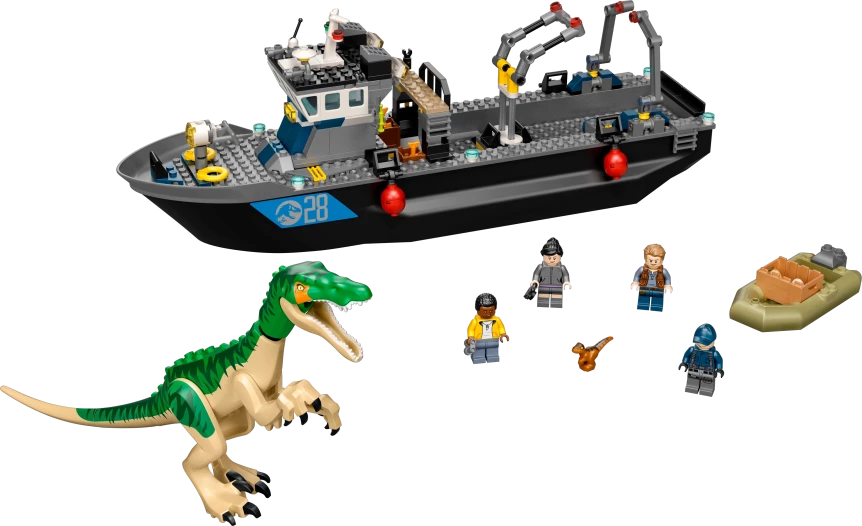 Bootontsnapping van dinosaurus Baryonyx