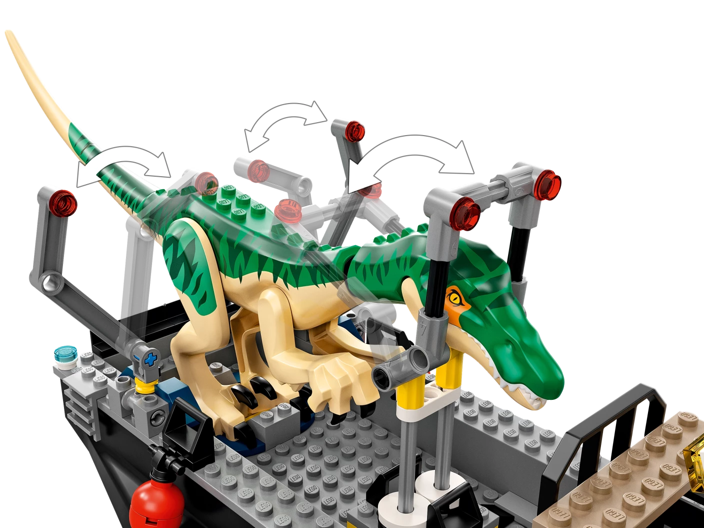 Bootontsnapping van dinosaurus Baryonyx
