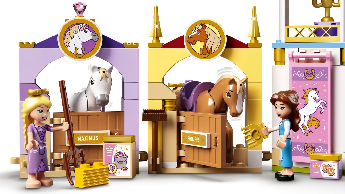 Belle en Rapunzel's koninklijke paardenstal