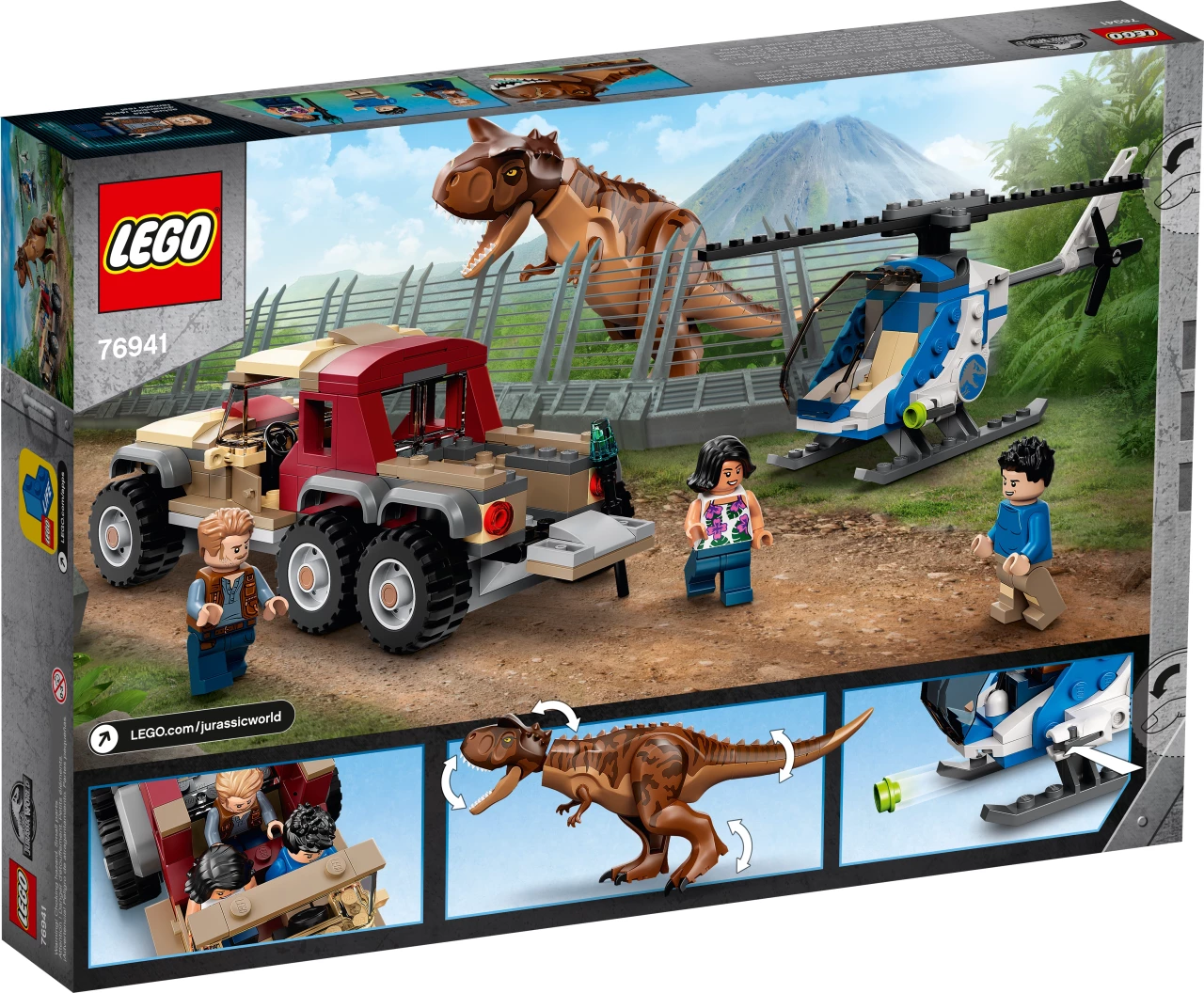 Achtervolging van dinosaurus Carnotaurus