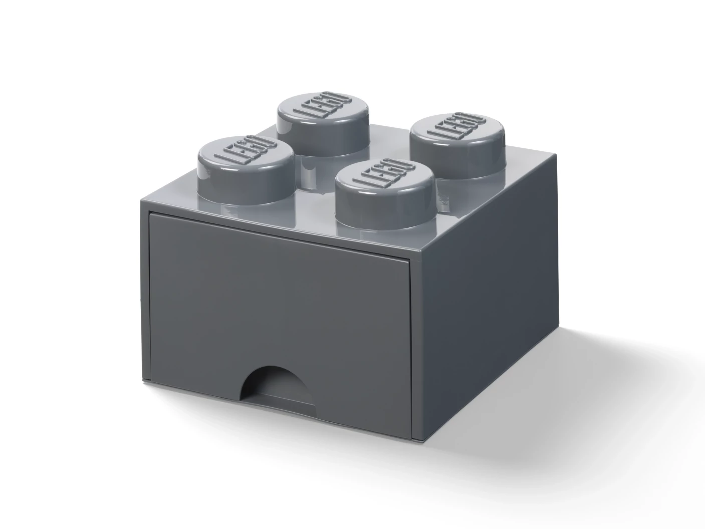 Opbergsteen met 4 noppen en 1 lade – donkergrijs