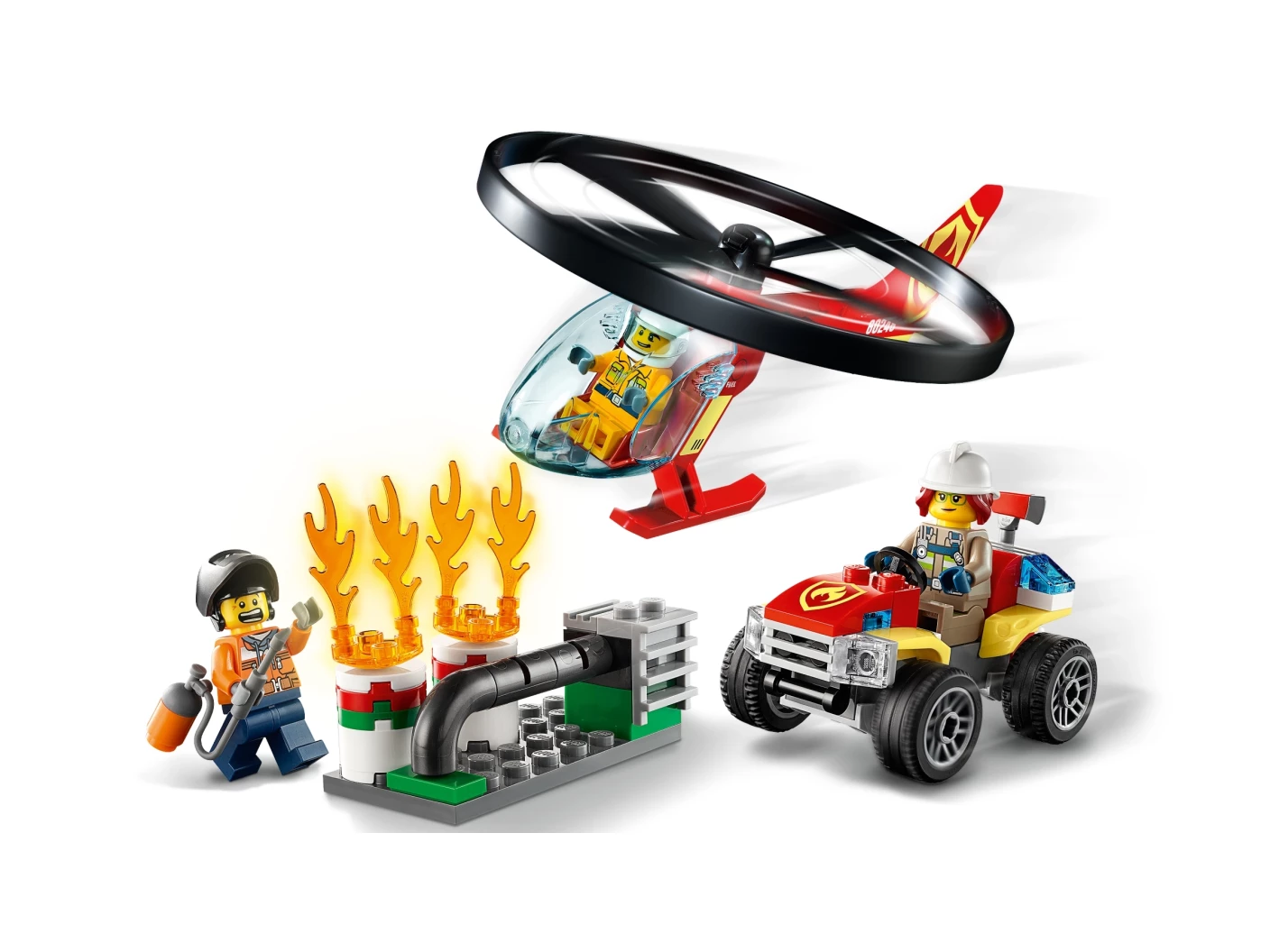 Brandweerhelikopter reddingsoperatie
