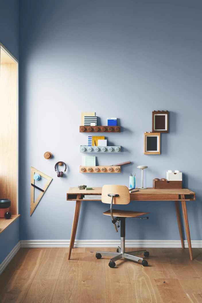 Houten muurhangerset – donker eiken