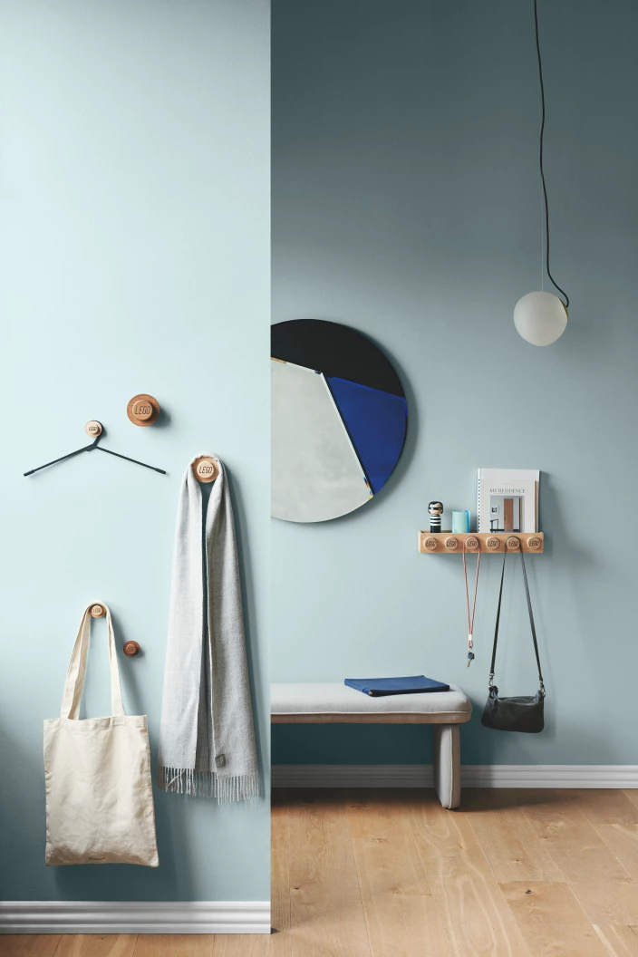 Houten muurhangerset – donker eiken