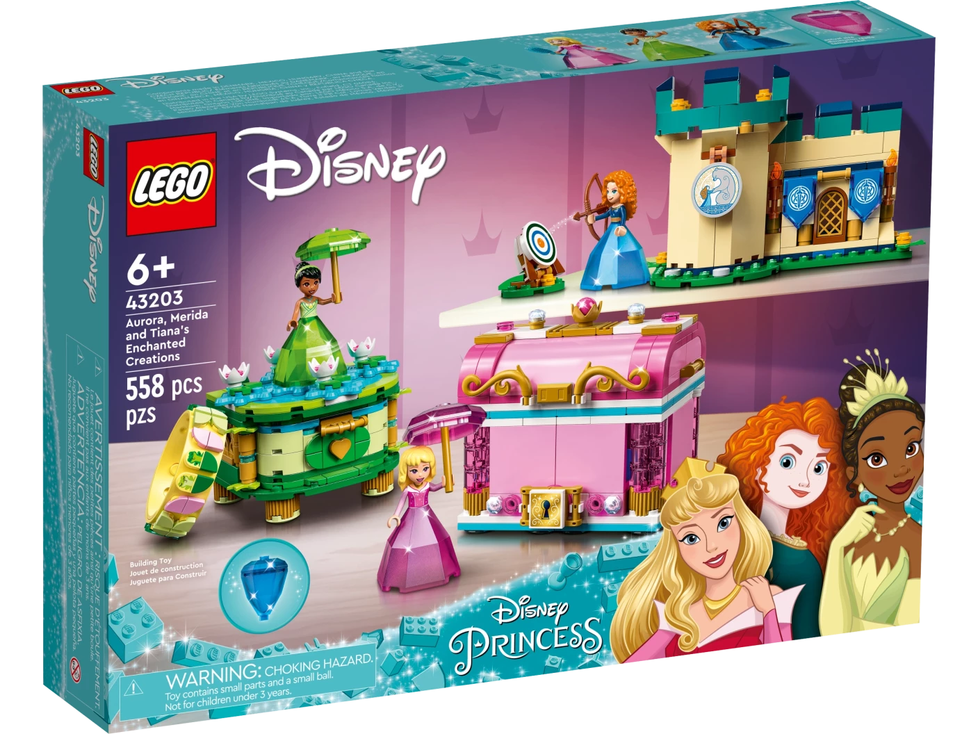 Aurora's, Merida's en Tiana's betoverde creaties