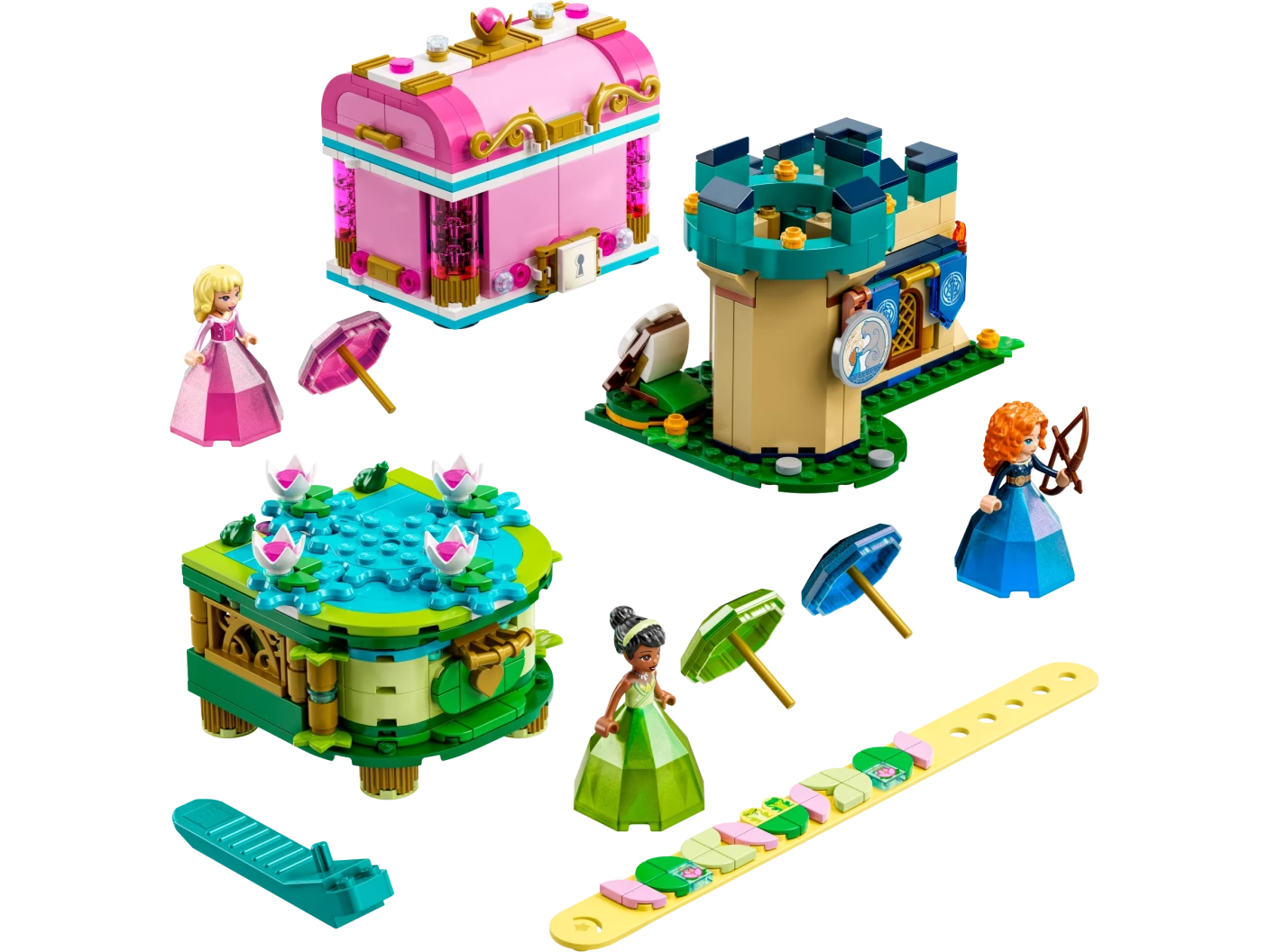 Aurora's, Merida's en Tiana's betoverde creaties