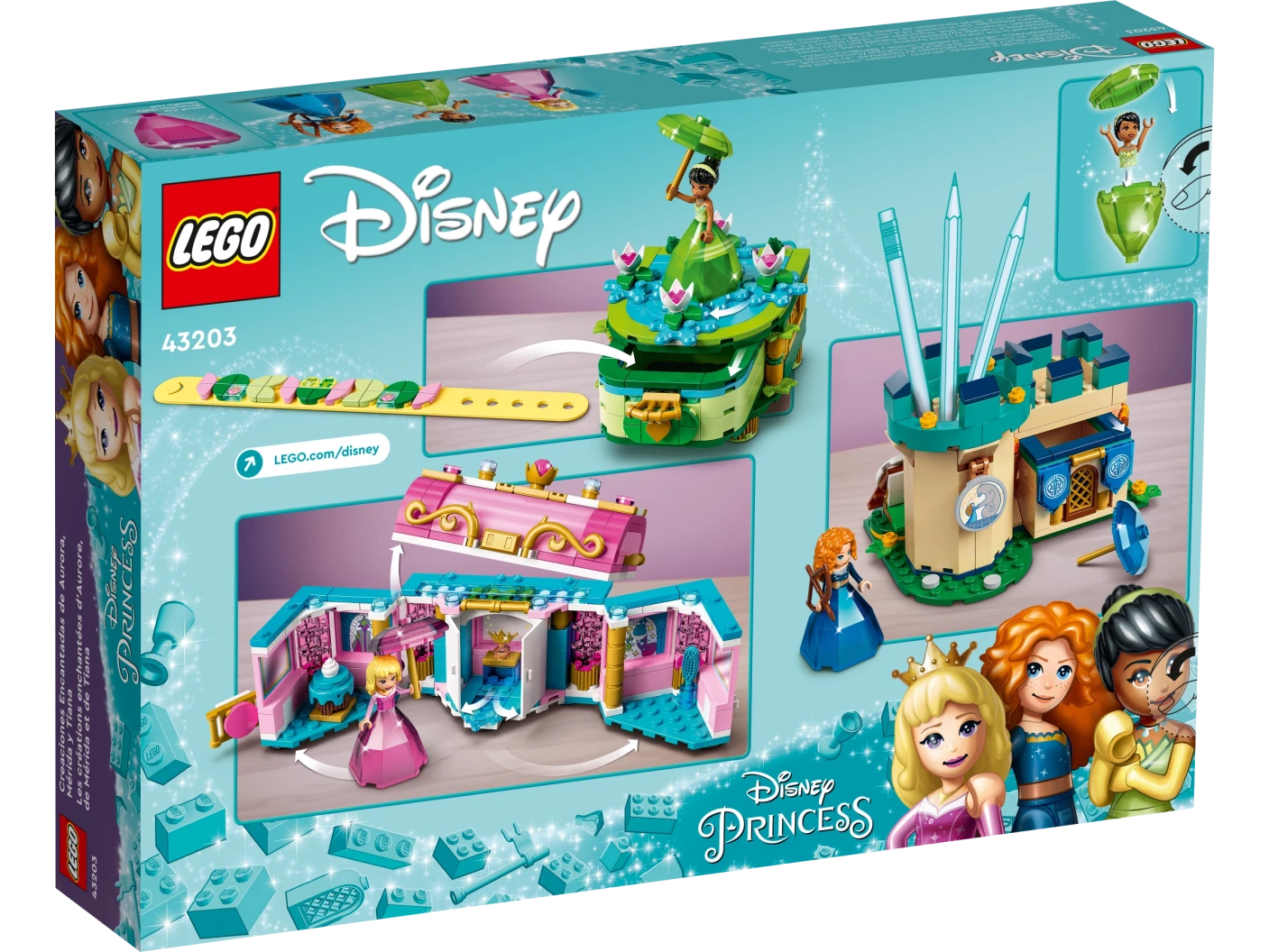 Aurora's, Merida's en Tiana's betoverde creaties